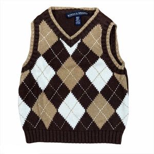 Brown & Wright Boys Diamond Knit Sweater Vest